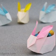 origami bunny basket instructions