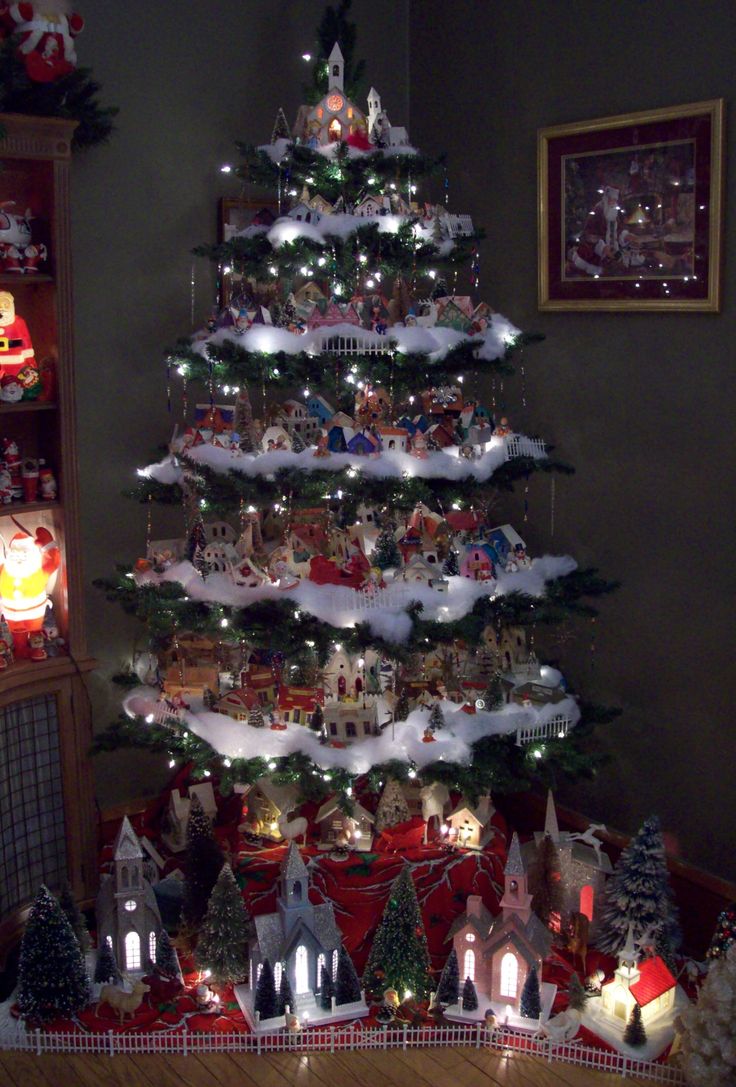 christmas tree village display instructions