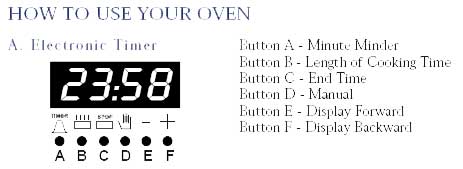 aeg oven timer instructions