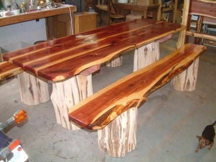 making log furniture instructions