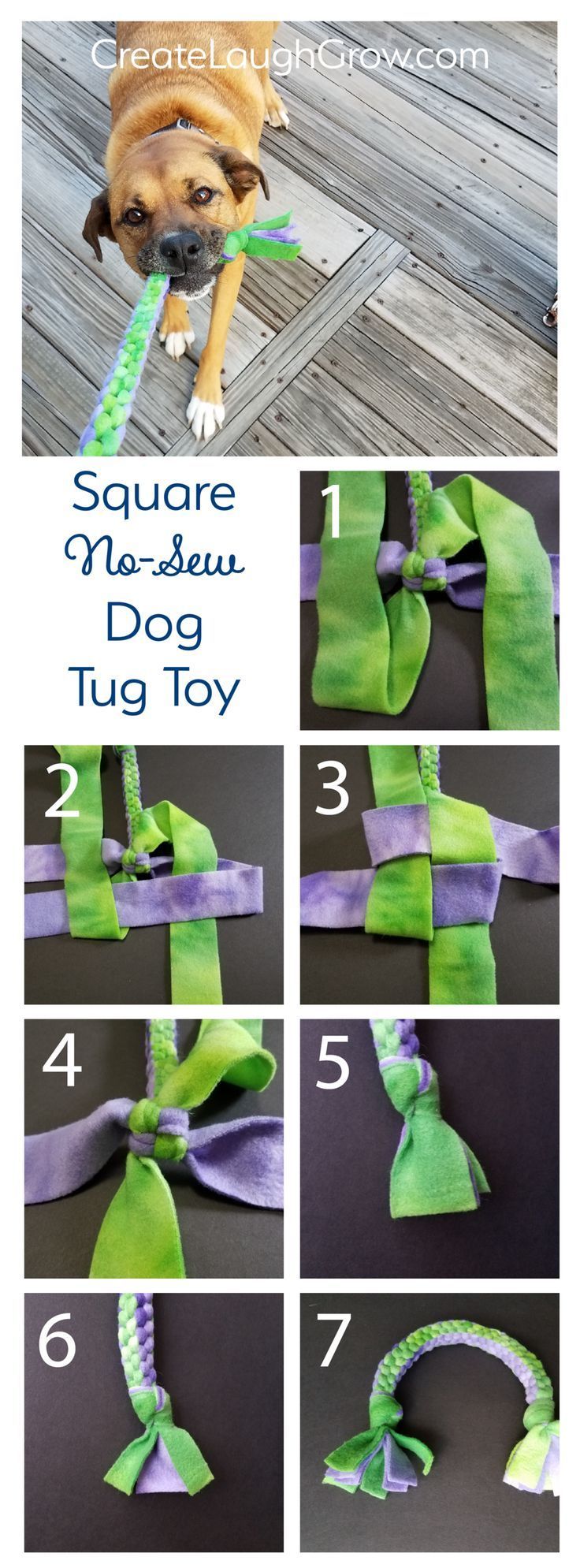 braided fleece dog toy instructions